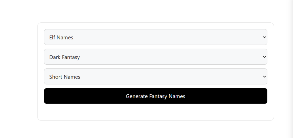 Fantasy Name Generator